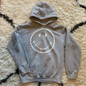 Grey smiley hoodie